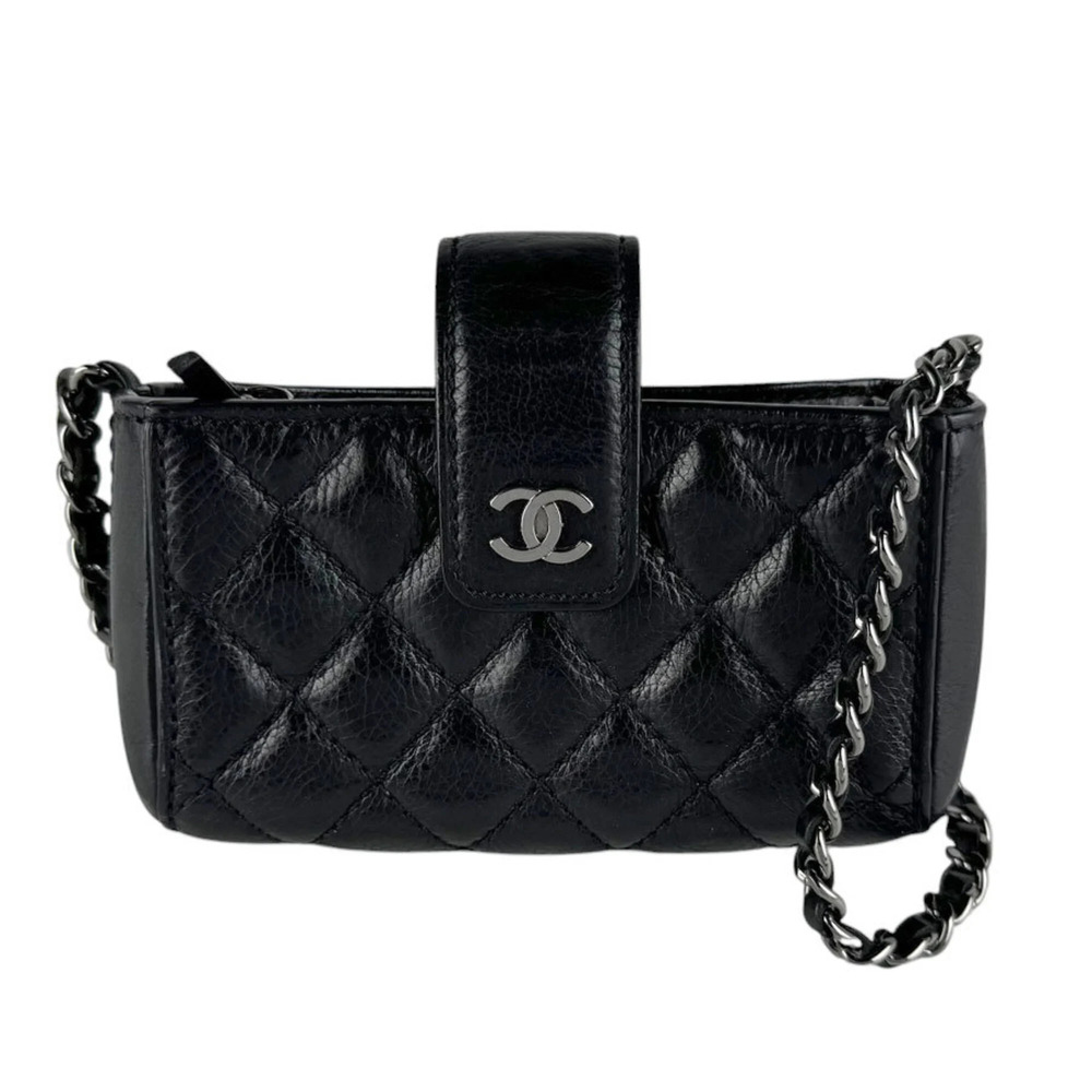 Chanel CHANEL Shoulder Bag Mini Leather Black Women's z10139